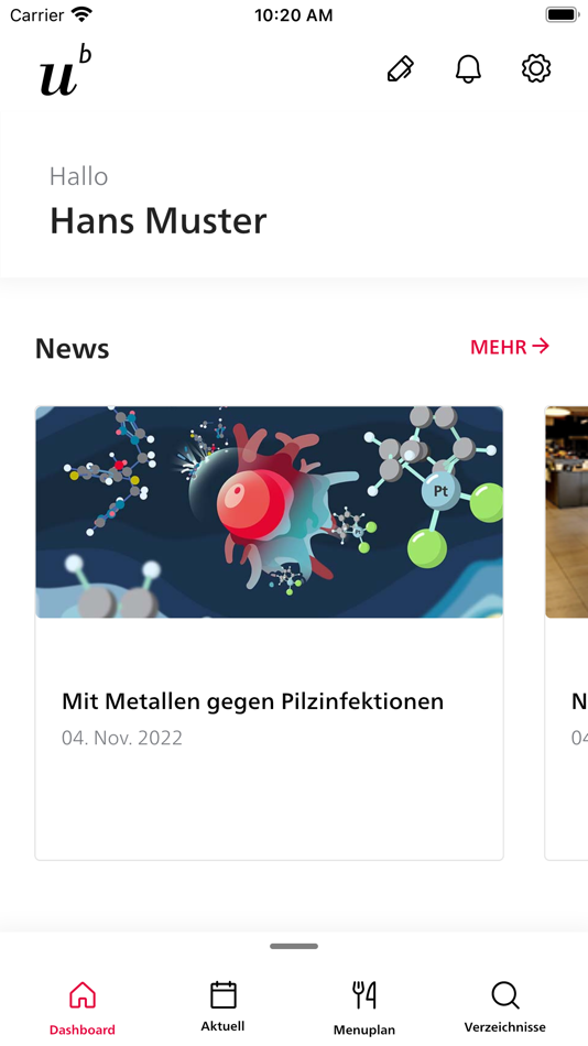 #1. UniBE mobile (iOS) 由: University of Bern