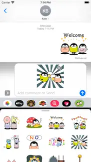 cute penguin 9 stickers pack iphone screenshot 1