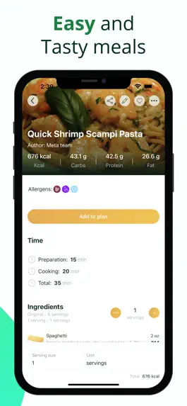 Game screenshot Meta Nutrition - Meal Planner hack