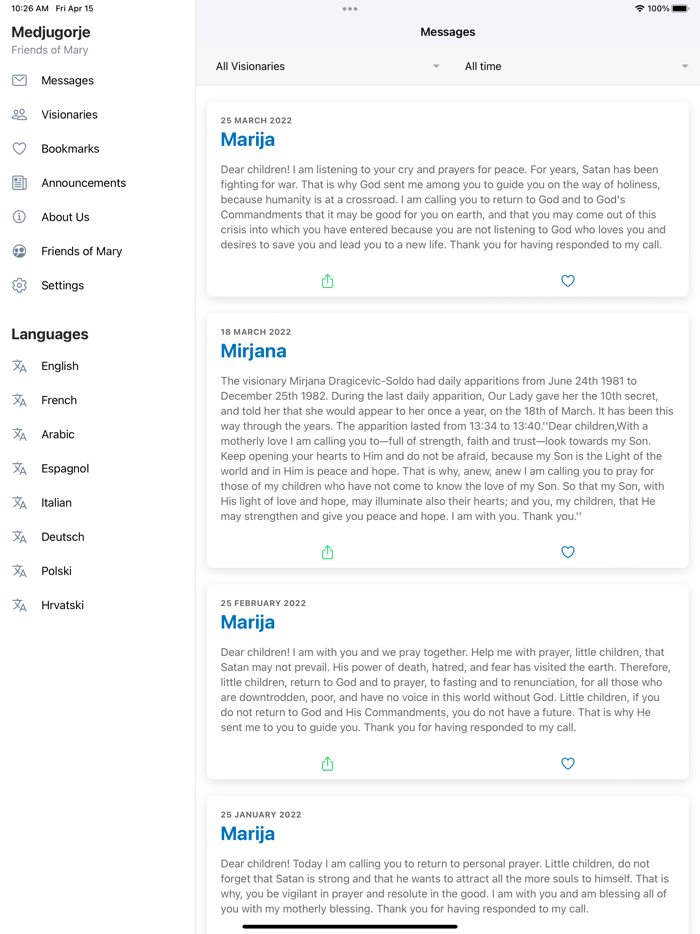Medjugorje  Friends of Mary