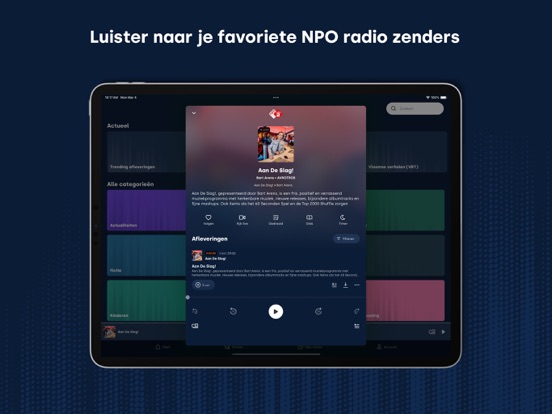 NPO Luister iPad app afbeelding 2