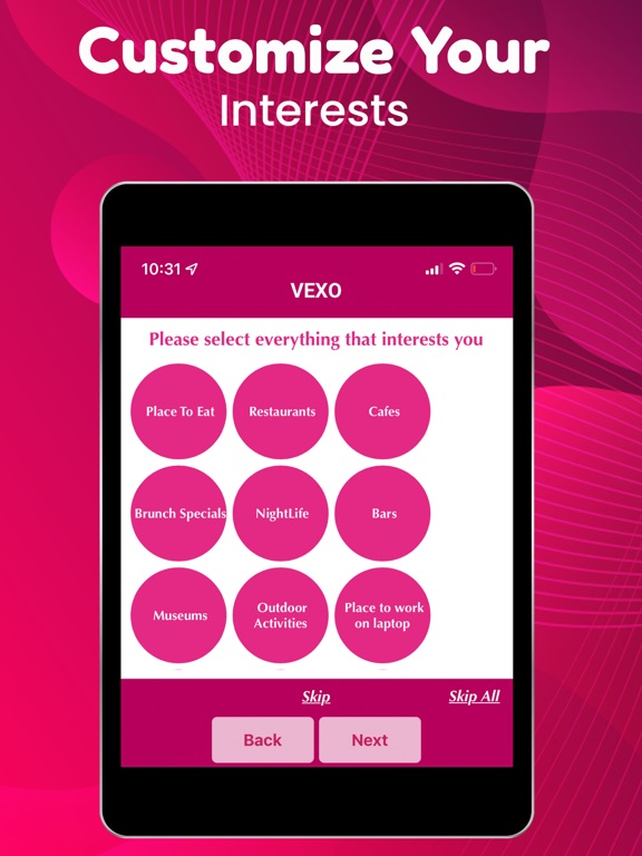 Vexo iPad screenshot 6 - Travel app