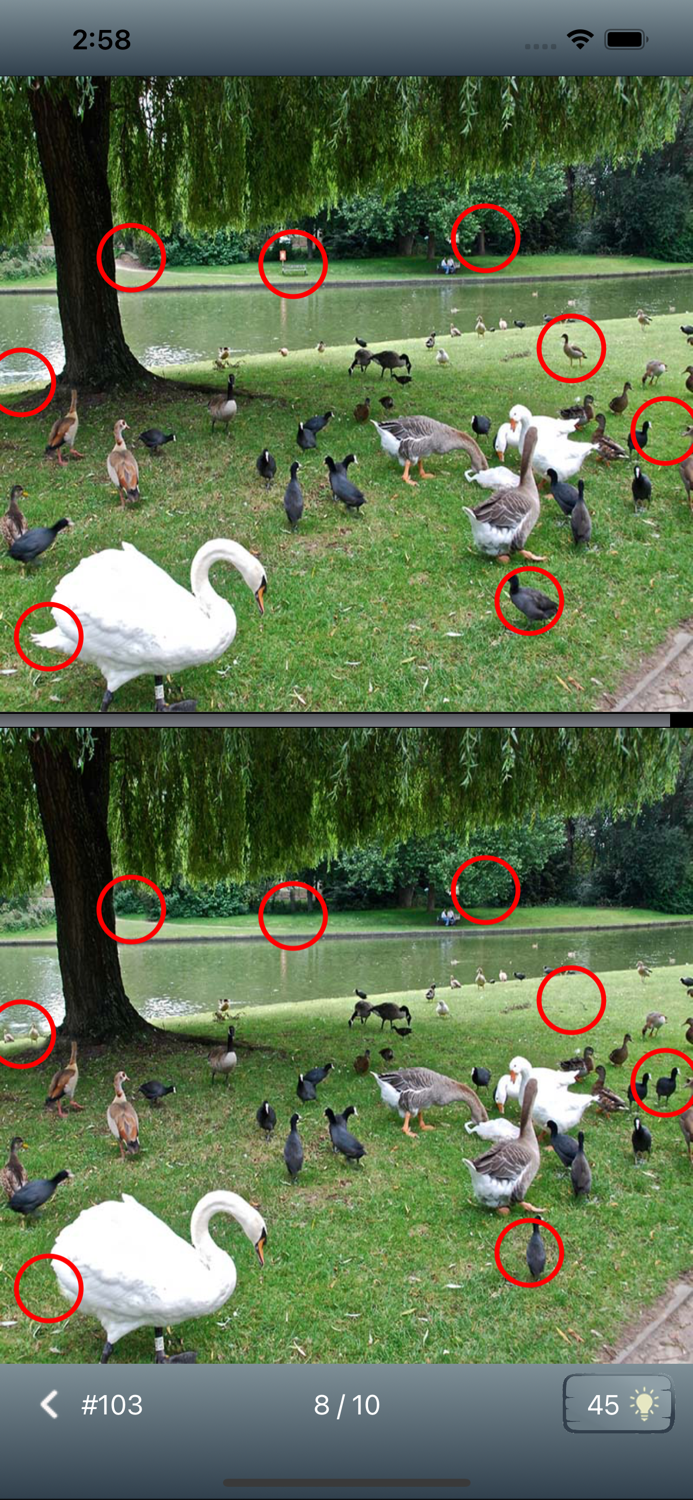 Find differences 7054 levels