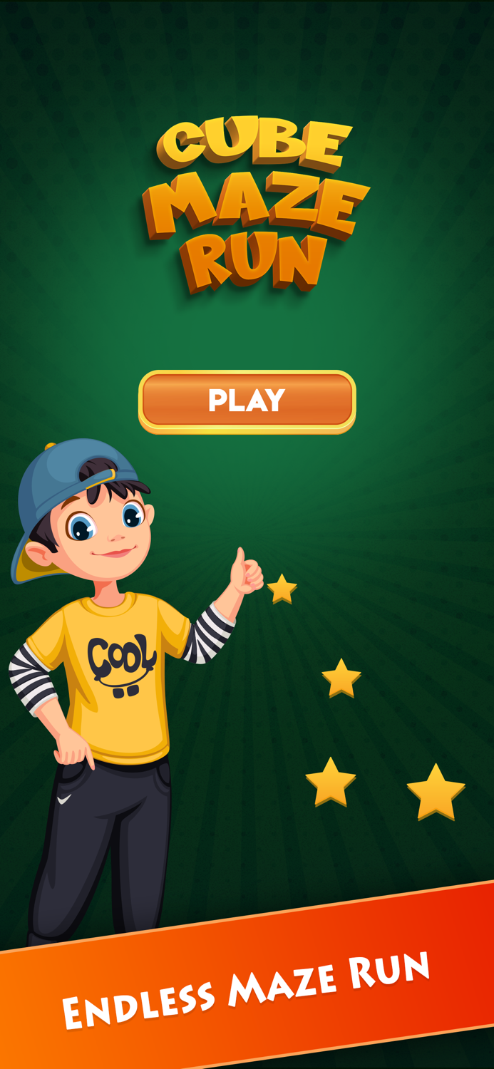 Cube Maze Run Endless Puzzle