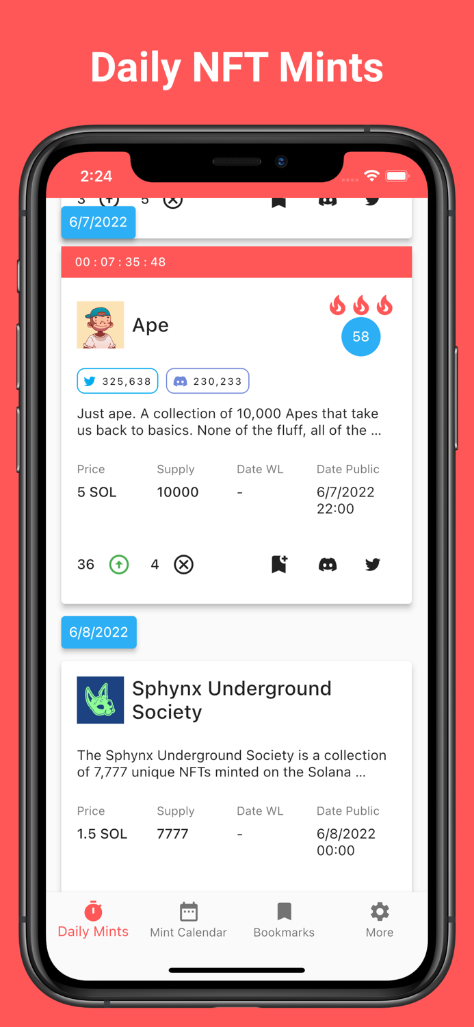 Mica - Solana Mint Calendar