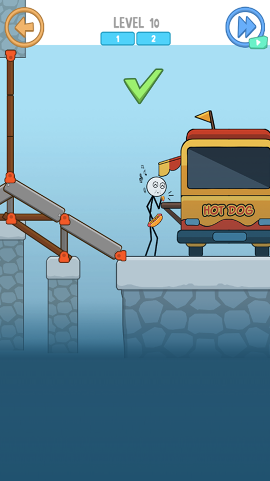 #6. Bridge Puzzle: build a bridge (iOS) By: Mai Chan