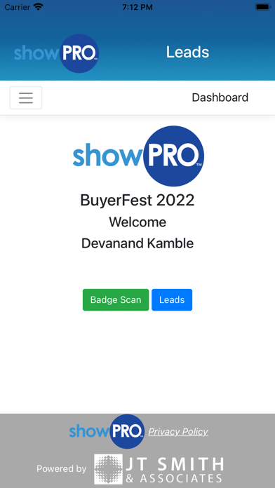 showPRO Leads Screenshot