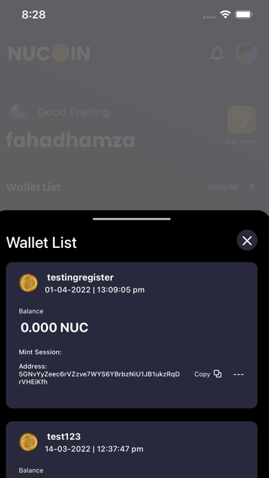 NUCoin Screenshot