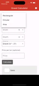 Gravel Calculator Plus screenshot #2 for iPhone