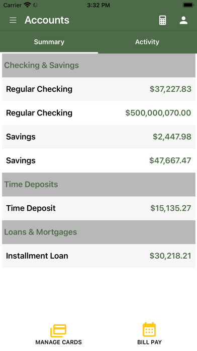 Independent Farmers Bank Screenshot