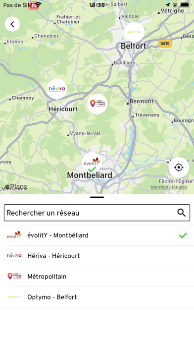 Screenshot #1 pour Nord Franche-Comté Mobilités