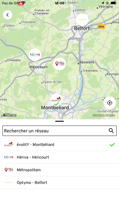 Nord Franche-Comté Mobilités Screenshot