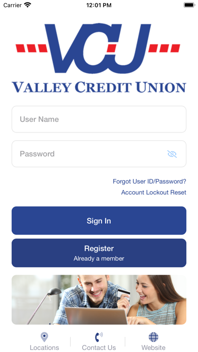 Valley CU Mobile Banking Screenshot