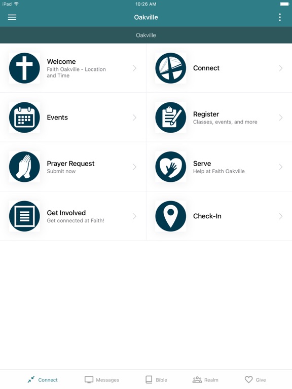 FaithOakville iPad screenshot 1 - Lifestyle app