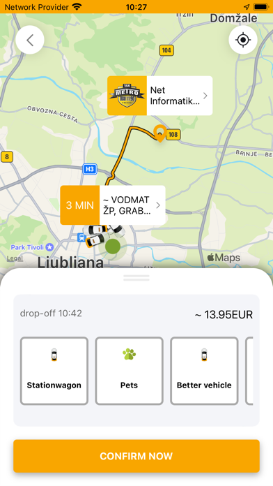 TaxiMetro Ljubljana Screenshot