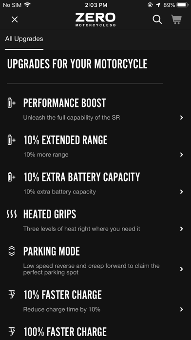 Zero Motorcycles NextGen Screenshot