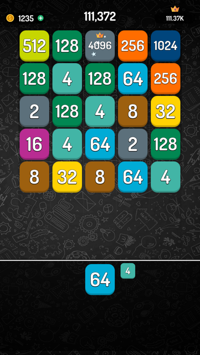 X2048 Merge : Number puzzle Screenshot