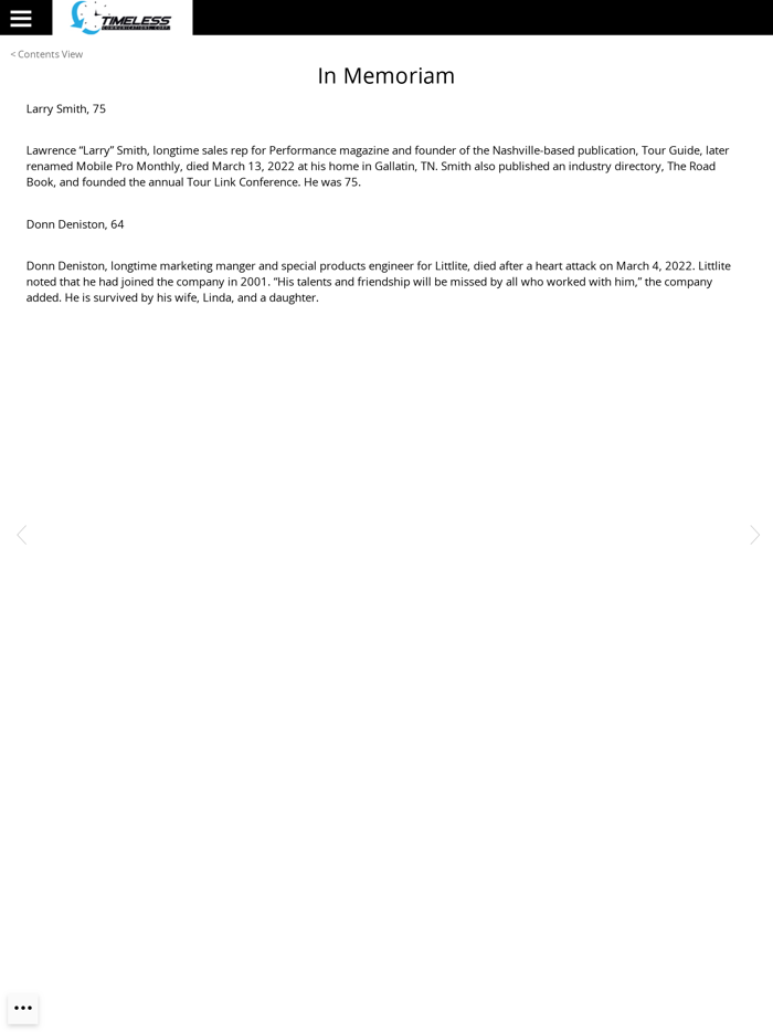 FRONT of HOUSE FOH Magazine