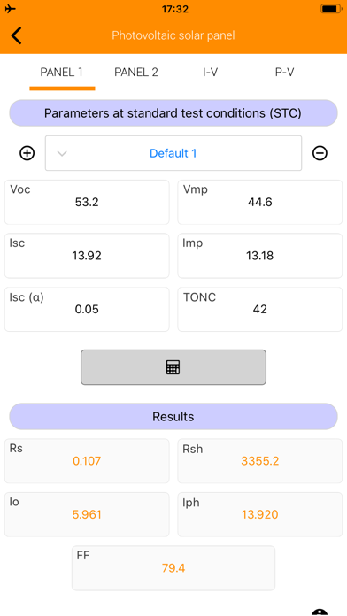 Photovoltaic solar panel Screenshot