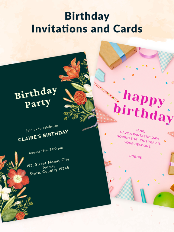 Invitation Maker Party Cards screenshot 4