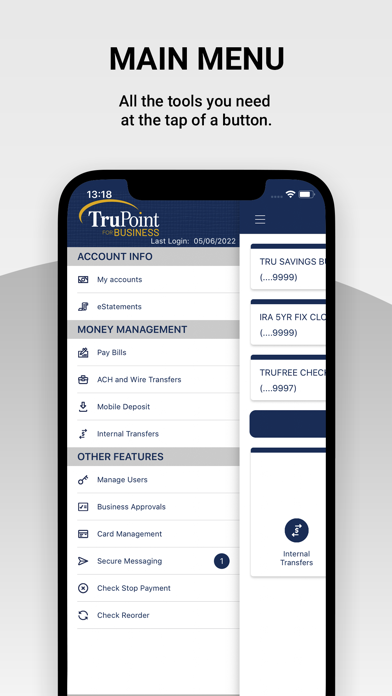 TruPoint Bank Business Screenshot