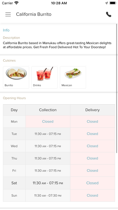 California Burrito Screenshot