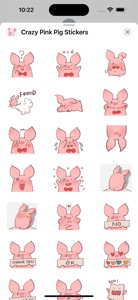 Crazy Pink Pig Stickers screenshot #9 for iPhone