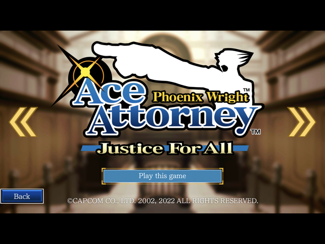 Zrzut ekranu trylogii Ace Attorney