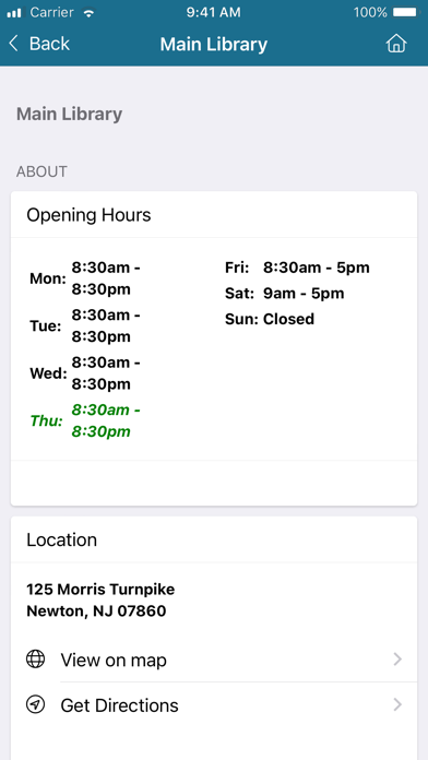 Sussex County Library NJ Screenshot