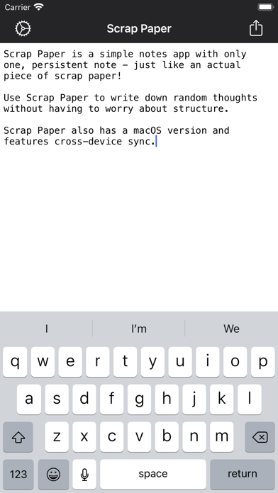 Scrap Paper Screenshot