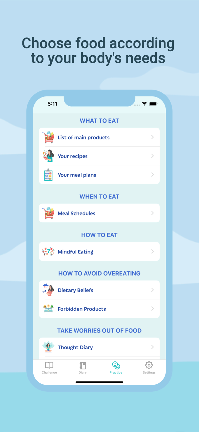 Intuitive eating practices