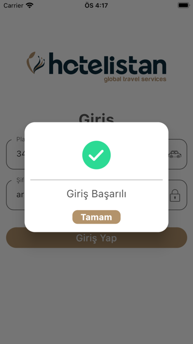 Hotelistan Driver App Screenshot