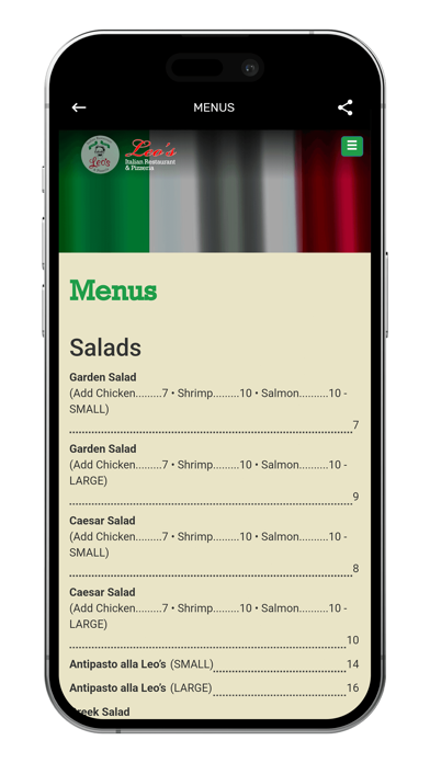 Leo's Italian Restaurant Screenshot 3 - AppWisp.com Leo's Italian Restaurant Screenshot 3 - AppWisp.com