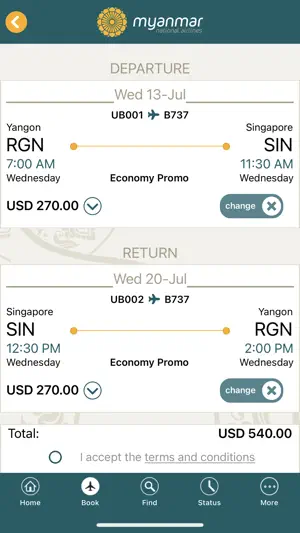 Myanmar National Airlines screenshot 3