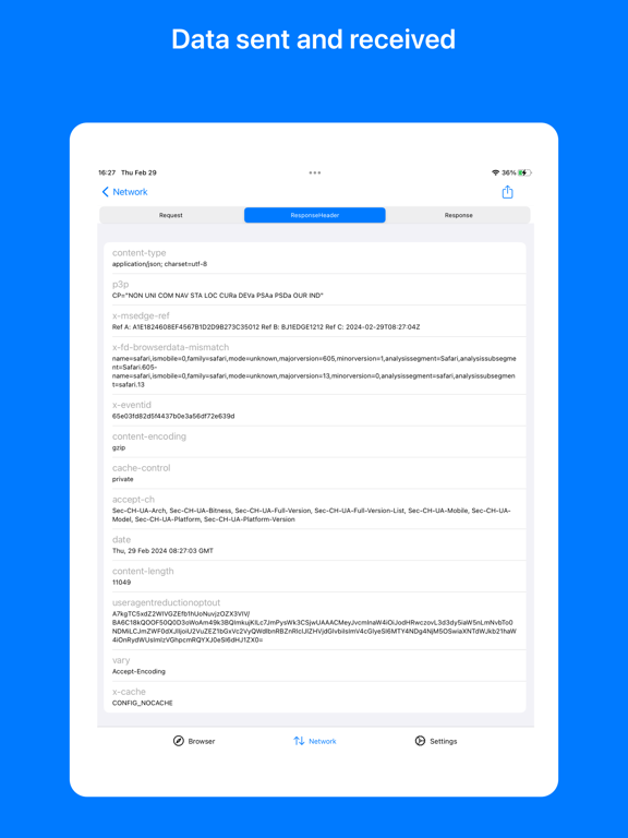 WebTraffic - Inspect network iPad screenshot 2 - Developer Tools app