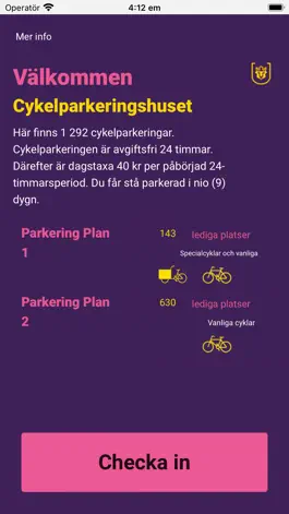 Game screenshot Uppsala cykelparkeringshus apk
