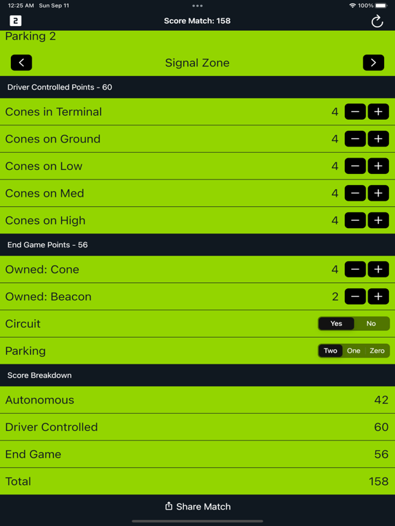 FTC Scorer 2022 by Mihir C. iPad screenshot 2 - Productivity app