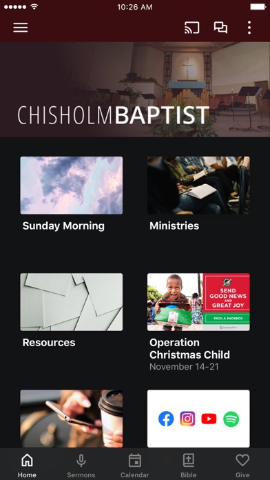 Chisholm Baptist Church Screenshot