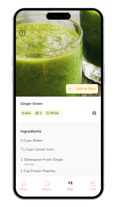 Raw Food Romance Meal Planner Screenshot