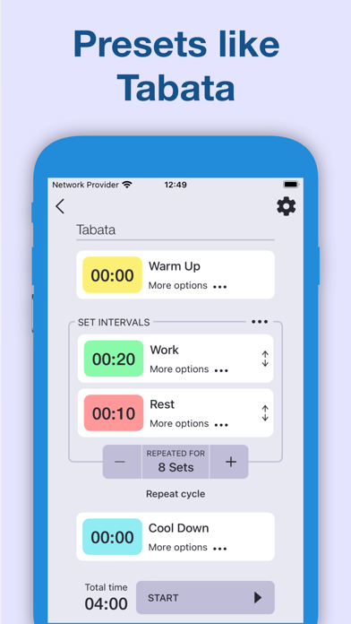 Hi Timer: interval timer, HIIT Screenshot