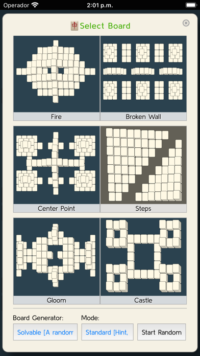 Mahjong solitarie classic game Screenshot