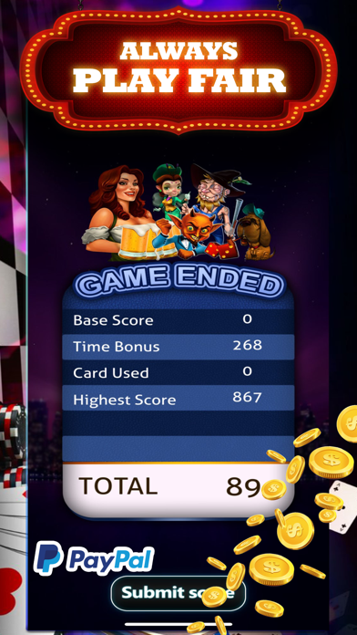 World Solitaire Cash Casino Screenshot