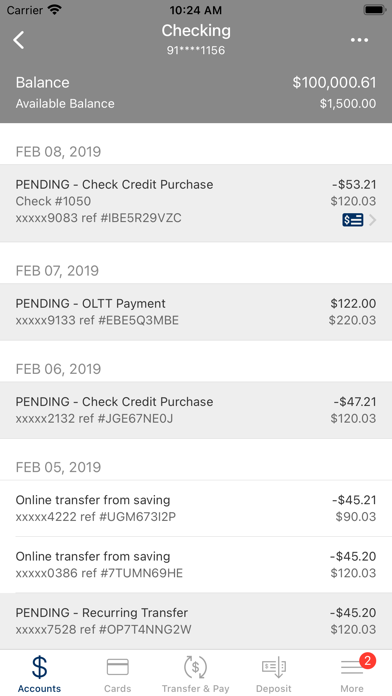 Schertz Bank & Trust Screenshot