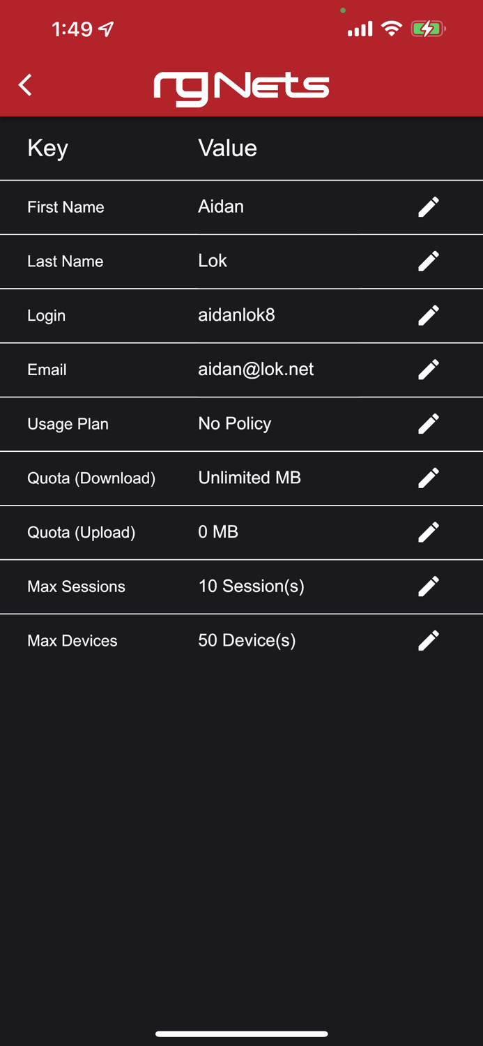 rXg Account Group Editor