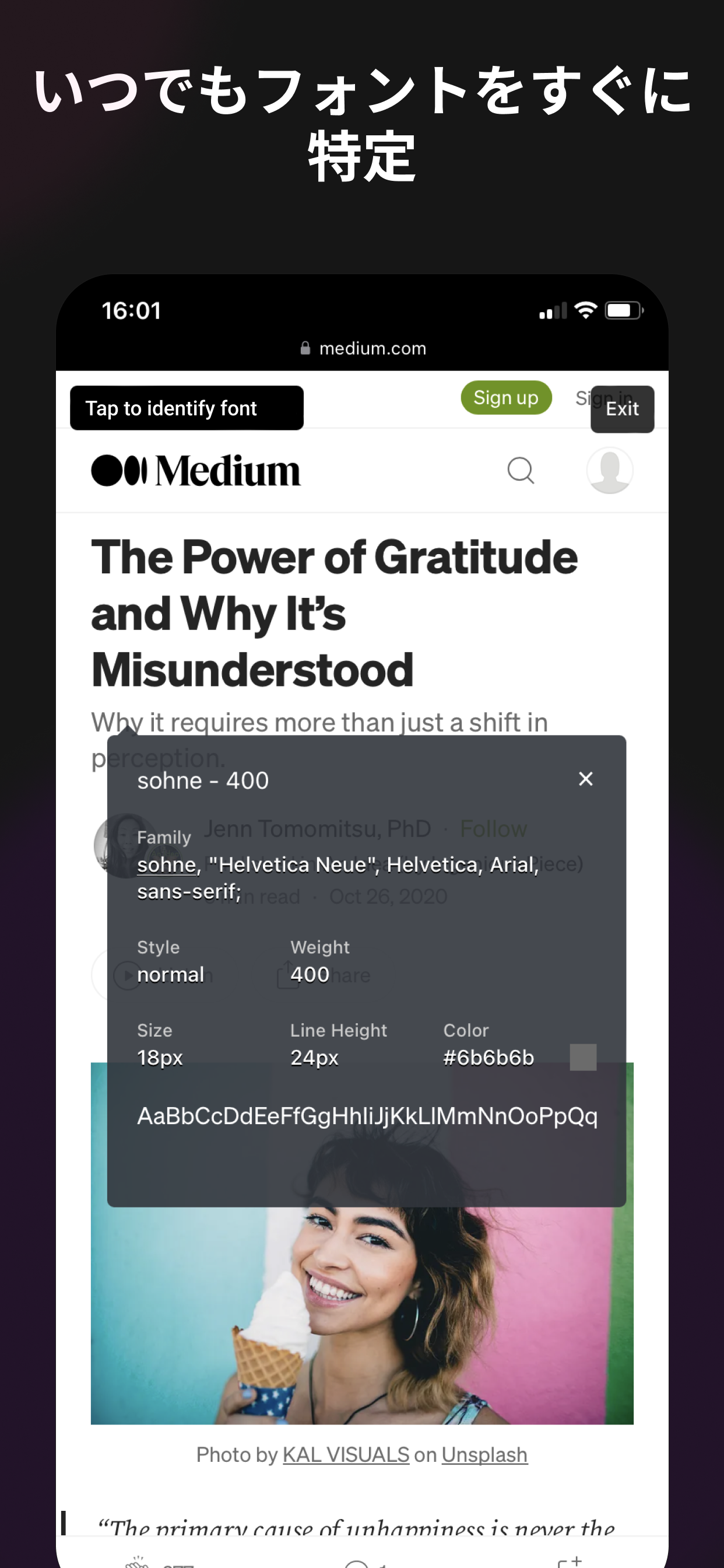 What Font for Safari