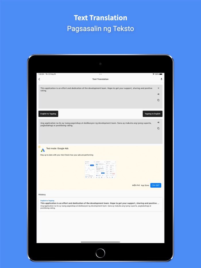 Tagalog - English  Translator