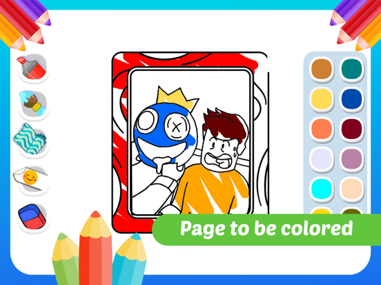 My Cute Rainbow Coloring Book iPad screenshot 2 - Education app