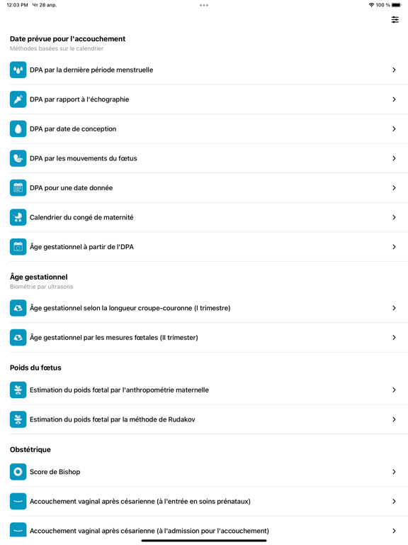 Screenshot #4 pour Calculateur Obstétrique