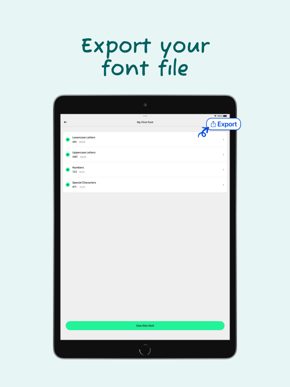 Font Maker: Create Your Font iPad screenshot 4 - Photo & Video app
