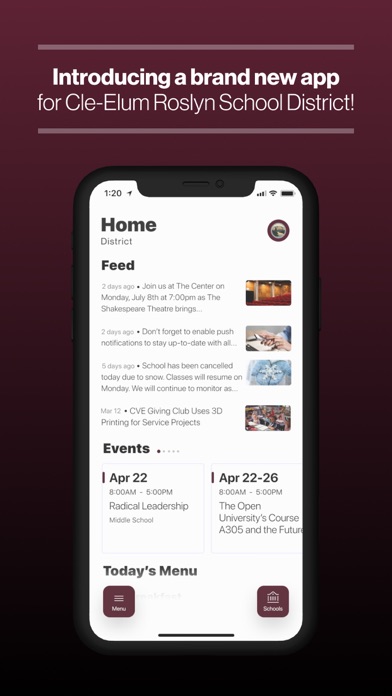Cle Elum-Roslyn Schools, WA Screenshot